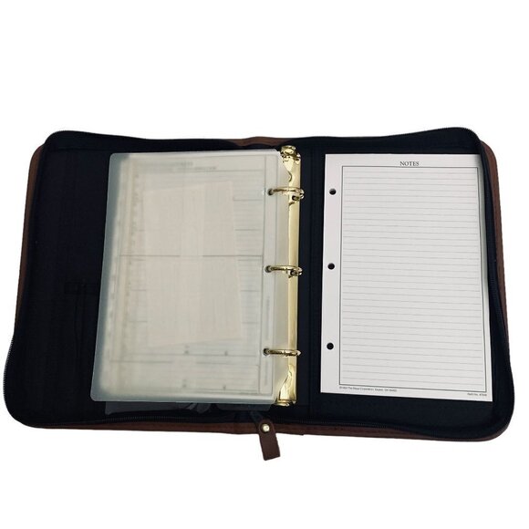 CAMBRIDGE Planner Organizer Zip Around Binder 8x10.25" Vintage w/ some Inserts - Picture 4 of 10